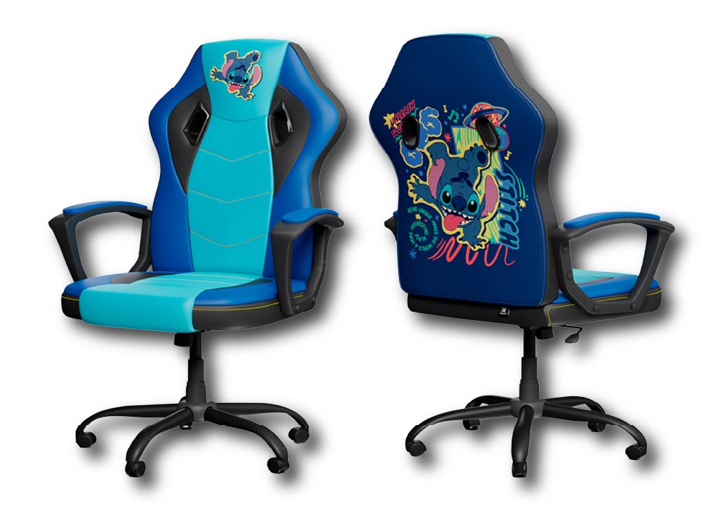 SILLA PARA VIDEO JUEGOS EDICION STITCH CAP 120 KL CARGA MAXIMA